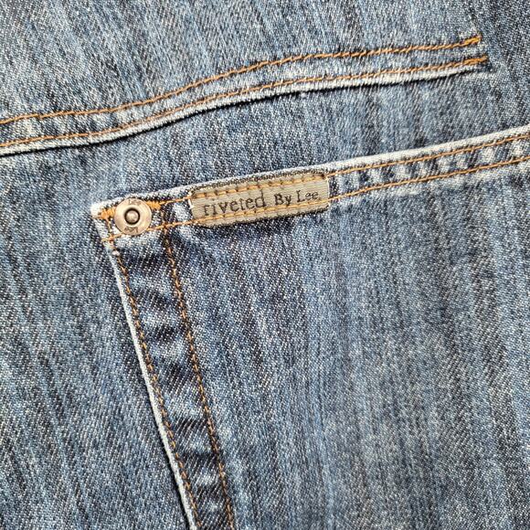 Vintage 90's Riveted by Lee Blue Jeans Straight Leg Button Fly Women's Size 16 M - Picture 5 of 8